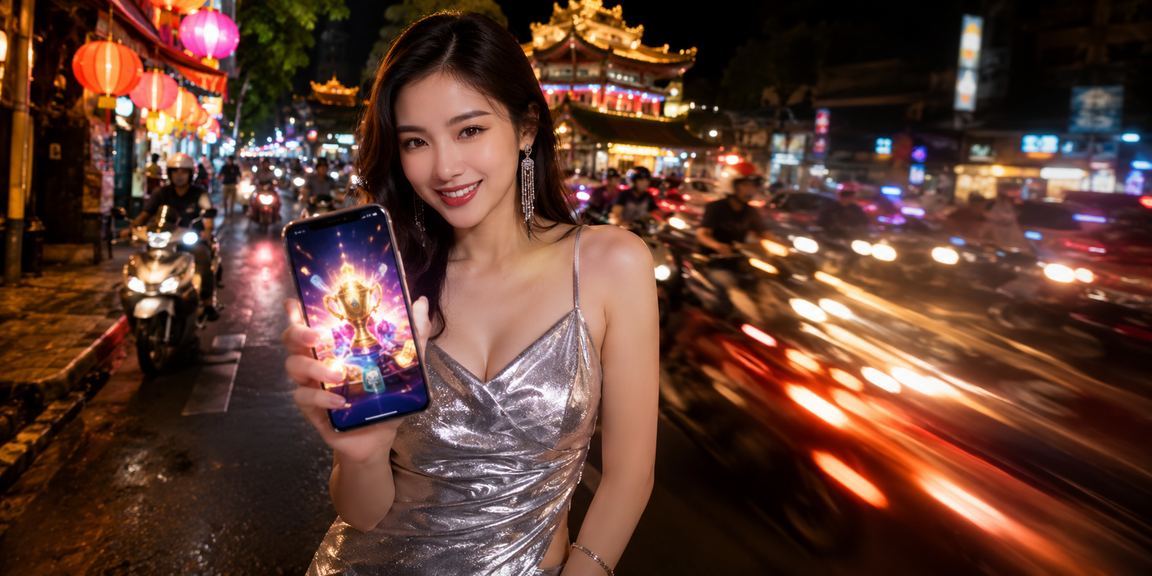 Người chơi cá cược esports tại Hà Nội trong khung cảnh phố đêm